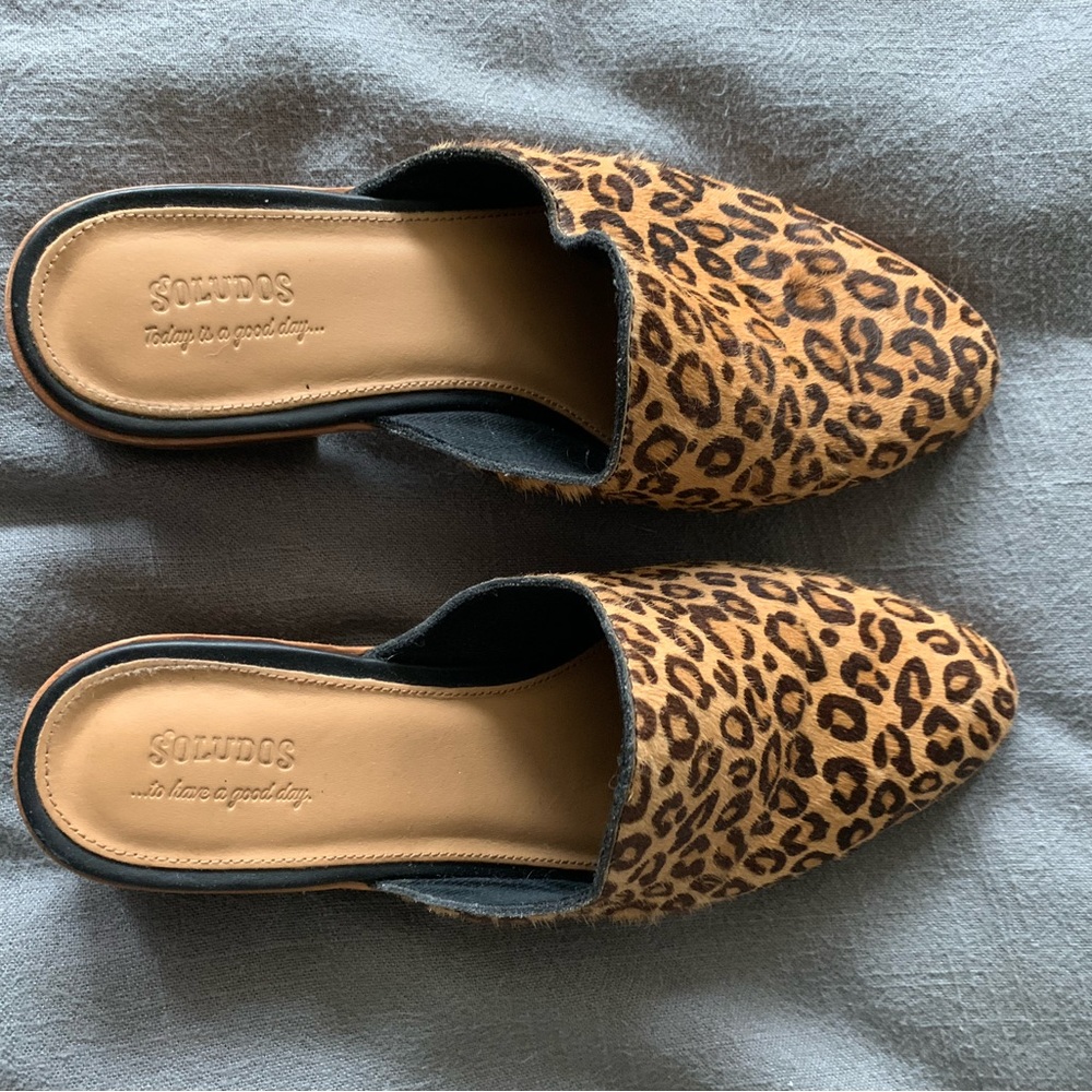 Soludos Cheetah Print Mules